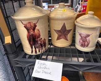 FIESTA CANISTERS COW DECOR
