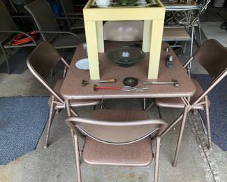 Vintage card table set