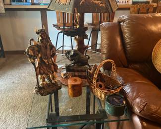 Western Lamps and Wrought Iron End Tables