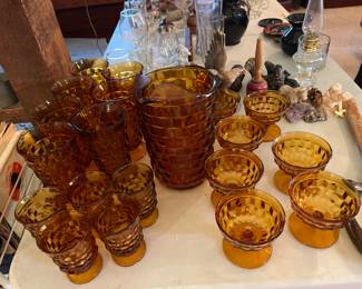 Indiana Glass Whitehall Amber Set
