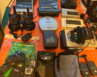 Cassette Player, CD Player and Walkie Talkies