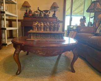 Wooden Coffee Table and Chess Set