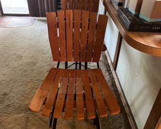 Slated Wooden Bar Stools 4