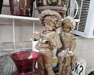 Garden pots and statues