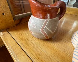 Small pottery pitcher