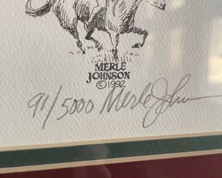 Merle Johnson print 91/5000 signed