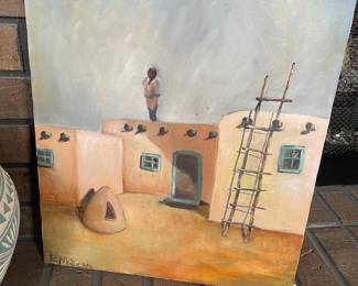 Painting on canvas, Southwest scene