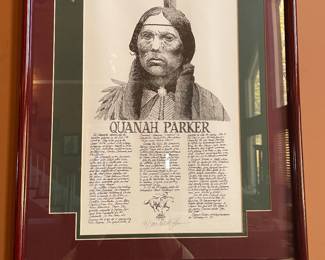 Framed print of Quanah Parker by Merle Johnson