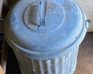 Small Galvanized Trash Can