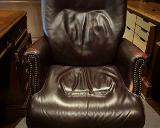 Leather office chair (sold as is).....
