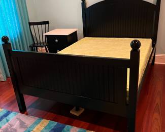 Painted black full bed frame