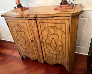 Wood storage cabinet