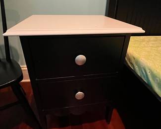 Painted black/white nightstand