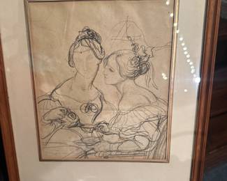 Sketch by Achilles Deveria 1800s