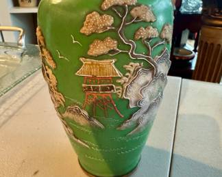 Moriage Porcelain Japanese Vase