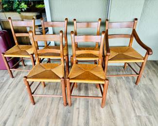 Handmade Amish chairs. I'm sure they are extremely comfortable noting the Amish lifestyle.