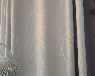 Floor length curtains. 4 panels