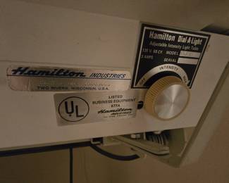 Hamilton Dial-a-Light Lighted Drafting Table