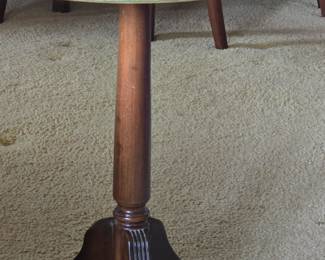 Look at the brass detail on this antique marble-top table.   Very nice! 