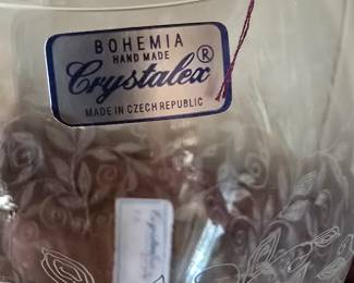 Bohemia Handmade Crystalex mad in Czech Republic