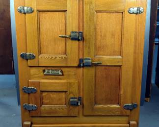 Antique Leonard Refrigerator 3-Door Ice Box