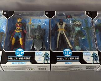 DC Multiverse Collect To Build Frost King Action Figures - Black Adam, Wonder Woman, Batman, And Green Lantern