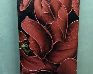 Textured Floral Wall Art