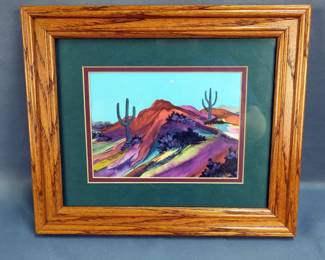 Framed Southwest Desert Landscape Art Print