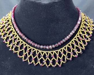 Beaded Single Strand Choker, 16" And Seed Bead 16" Choker & Seed Bead