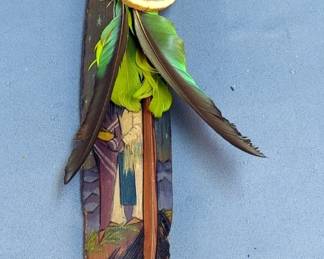 Frazier Sculpture "Night of Wonder" Feather Art Piece