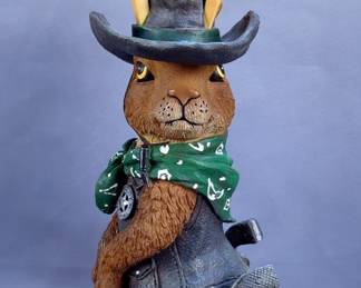 Collections Etc. Jackalope Cowboy Figurine