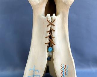 Decorated Animal Bone Teepee Sculpture