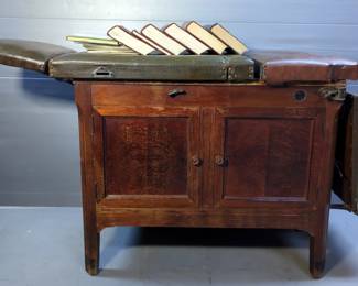 Examination Table and Medical Books, Circa 1930's - 40's