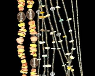 Beaded And Gold Necklaces