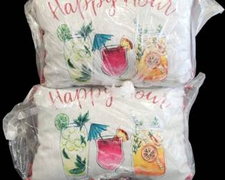 Two NEW Happy Hour Throw Pillows