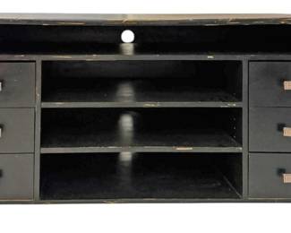 Oriental Distressed Media Stand