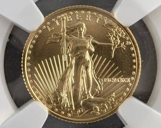1991 NGC MS 69 1/10oz. $5 Fine Gold American Eagle Coin