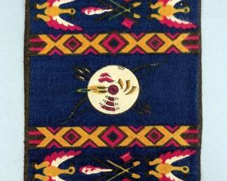 Multicolor Tobacco Felt With Diamond Pattern, 8.25" x 5.75"