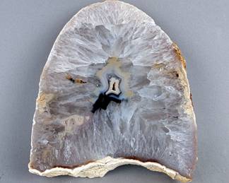 Polished Brazilian Agate Slice, 5" x 4.25" x 0.75"