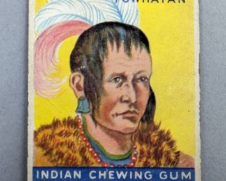 Powhatan Native American Indian Chewing Gum Trading Card, No. 31