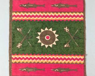 Multicolor Tobacco Felt With Chevron Pattern, 8.5" x 6"