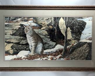 George Shumate "Rocky Haven" Art Print, 21" x 38", Framed Under Glass, With Print Envelope And Paper