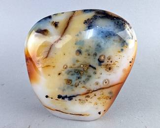 Polished Moss Agate Freeform, 3.75" Tall x 3.75" Wide