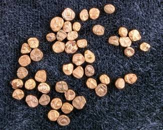 1336-646 AD Medieval Indian Vijayanagara Empire World's Smallest Denomination Bele Gold Coins, Qty. 49