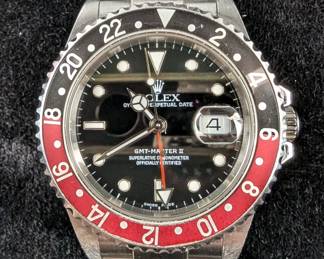 Rolex Coke GMT-Master II 40mm Black Dial Superlative Chronometer Watch, D199469, 16710, On Oyster Bracelet With 13 Links