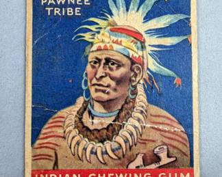 Pawnee Tribe Native American Indian Chewing Gum Trading Card, No. 4