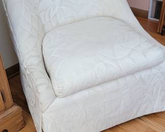 white Thomasville upholstered chair (pair)