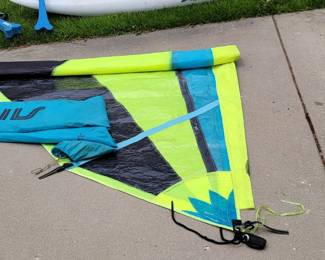 Wind surfing board and sails