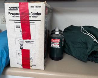 Propane stove + camping gear