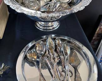 Silver plate serving pieces